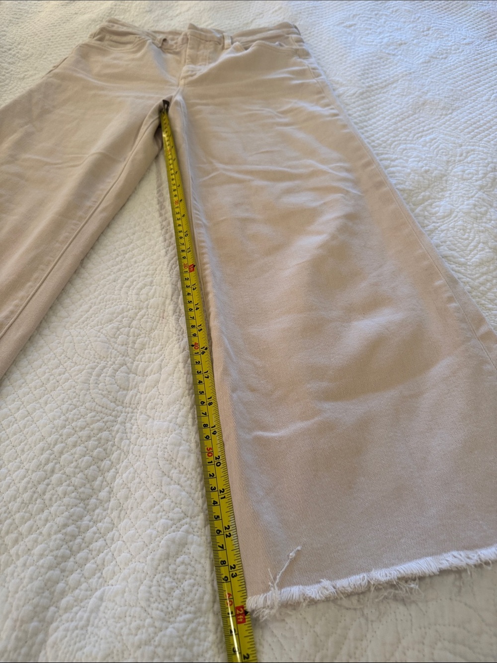Frank & Eileen Wide-Leg Galway Jeans in Beige - Picture 7 of 8